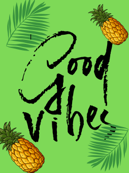 Good Vibes Green wall art printable