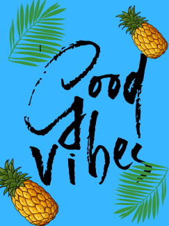 Good Vibes Blue wall art printable